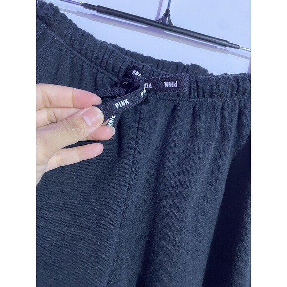 Rare Victoria Secret Pink Hoodie Joggers XS SET Campus 86 Sequin Bling 1/4 Zip - Picture 15 of 16